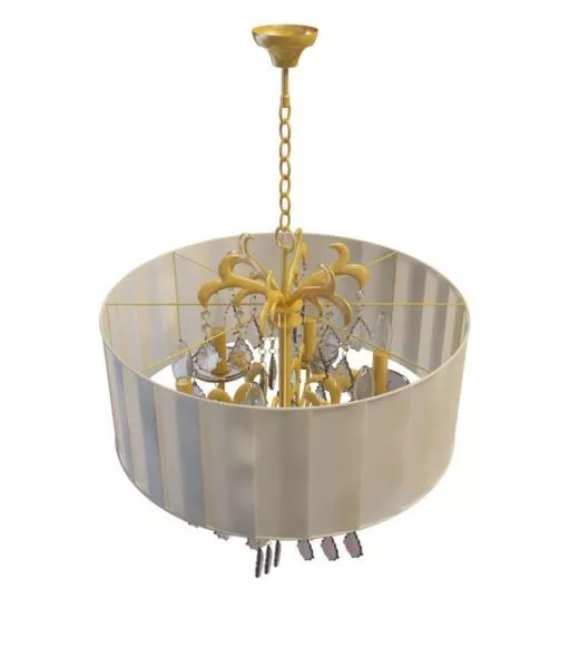 Drum Chandelier With Brass Frames 3d model Drum Chandelier With Brass Frames 3d model
