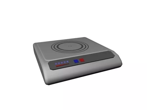 Black Induction Cooktop 3d model