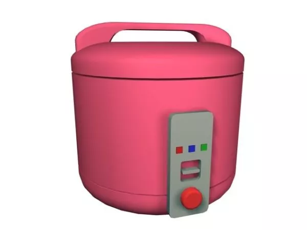 White Rice Cooker 3d model
