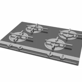Built-in Kitchen Gas Cooktop 3d model