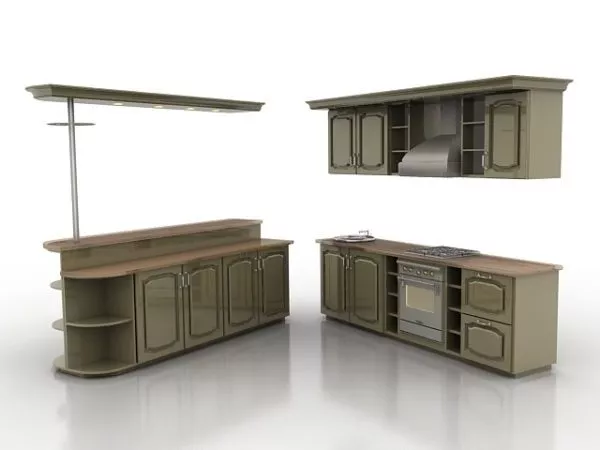 Glass Face Kitchen Hood 3d model