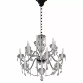 Vintage Old Candelabra Chandelier 3d model