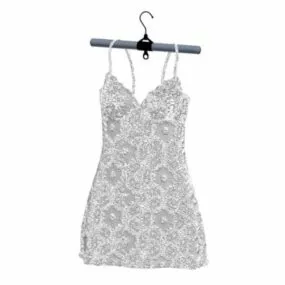 Girl Fashion Halter Top Shirt 3d model