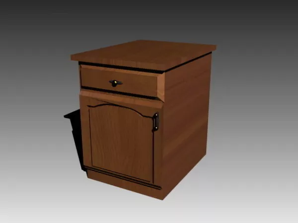 Single Wooden Kitchen Cabinet 3d model Single Wooden Kitchen Cabinet 3d model