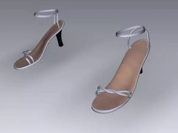 Shigh Heel Sandals For W Omen 3d model Shigh Heel Sandals For W Omen 3d model