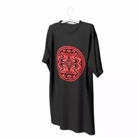 Black Men T Shirt On Hanger 3d model