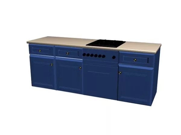 2 Burner Gas Cooktop Stove 3d model