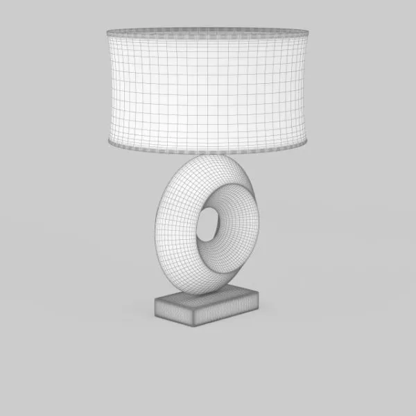 Modern Design White Shade Table Lamp 3d model Modern Design White Shade Table Lamp 3d model