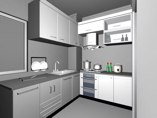 Large Kitchen Hood 3d model