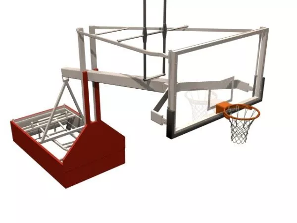Hydraulic Basketball Stand Equipment 3d model Hydraulic Basketball Stand Equipment 3d model