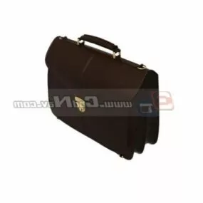 Brown Leather Business Briefcase 3d model
