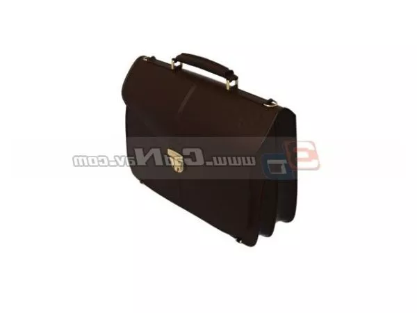 Brown Leather Business Briefcase 3d model Brown Leather Business Briefcase 3d model