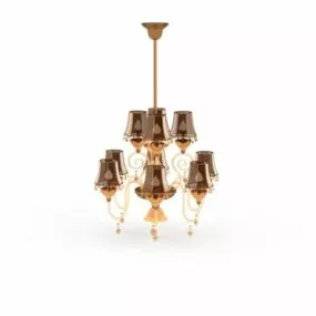Luxury Brass Chandelier 3d model