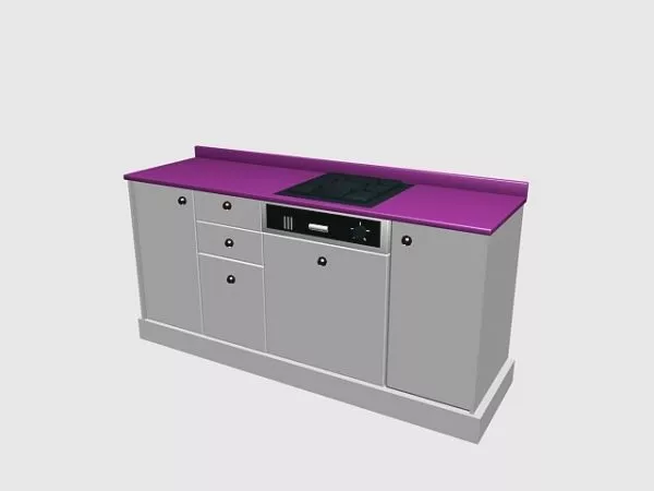 Apartment Kitchen Lower Cabinet 3d model Apartment Kitchen Lower Cabinet 3d model