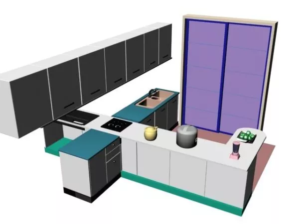 Kitchen Gas Cooktop 3d model