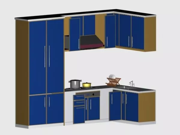 Small Space Kitchen Design 3d model Small Space Kitchen Design 3d model