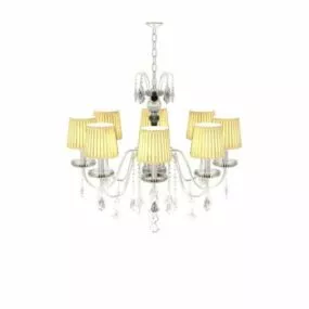 Luxury Crystal Shade Chandelier 3d model