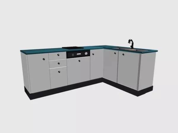 Siemens Modern Refrigerator Side By Side 3d model