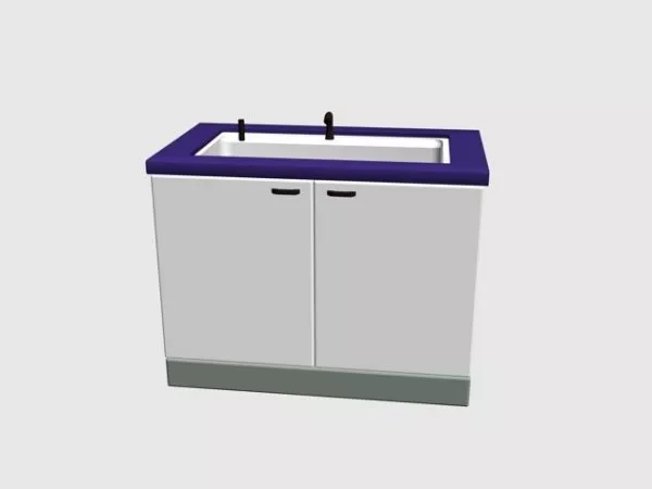 Simple Industrial Sink 3d model