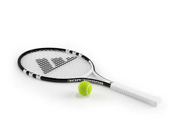 Sport Tennis Racket With Ball 3d model Sport Tennis Racket With Ball 3d model