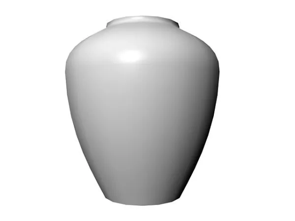 Ceramic Vase White Color 3d model Ceramic Vase White Color 3d model