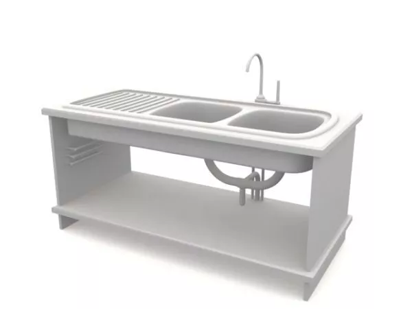 Bathroom Vanity Sink With Faucet 3d model