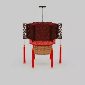 Old Chinese Pendant Lighting 3d model