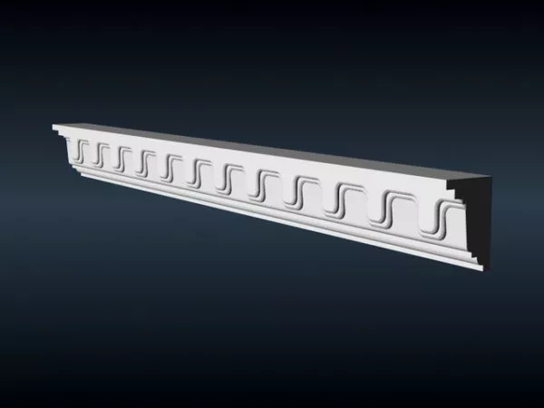 European Square Column Flat Style 3d model