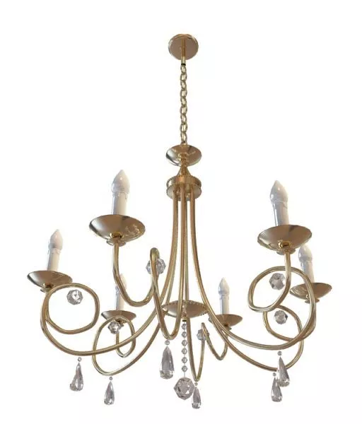 Brass Candelabra Chandelier 3d model Brass Candelabra Chandelier 3d model