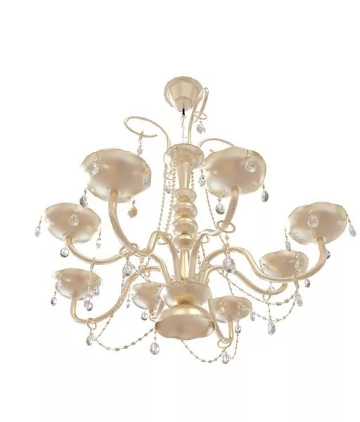 Classic 8 Arm Brass Chandelier 3d model Classic 8 Arm Brass Chandelier 3d model