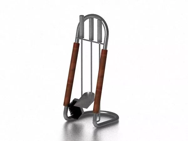 Fireplace Steel Tools Accessories 3d model Fireplace Steel Tools Accessories 3d model