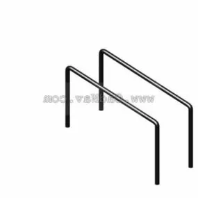 Parallel Metal Bars 3d model