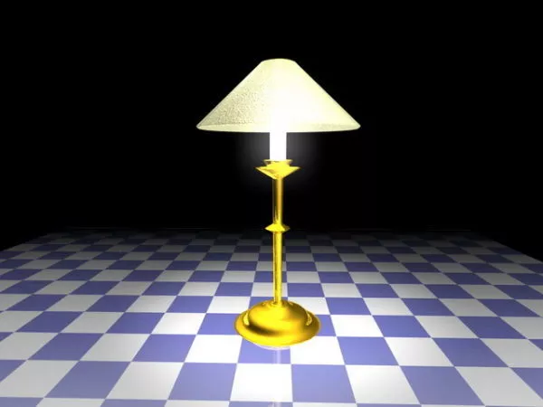 Antique Style Brass Table Lamp 3d model Antique Style Brass Table Lamp 3d model