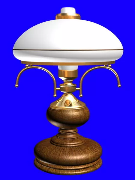 European Antique Wood Table Lamp 3d model European Antique Wood Table Lamp 3d model