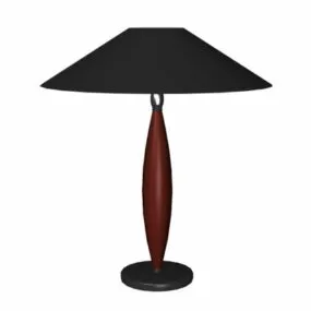 Modern Rustic Wood Bedroom Table Lamp 3d model