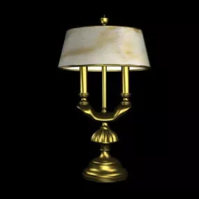 Vintage Style Gold Table Lamp 3d model