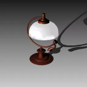 Vintage Metal Bedroom Table Lamp 3d model