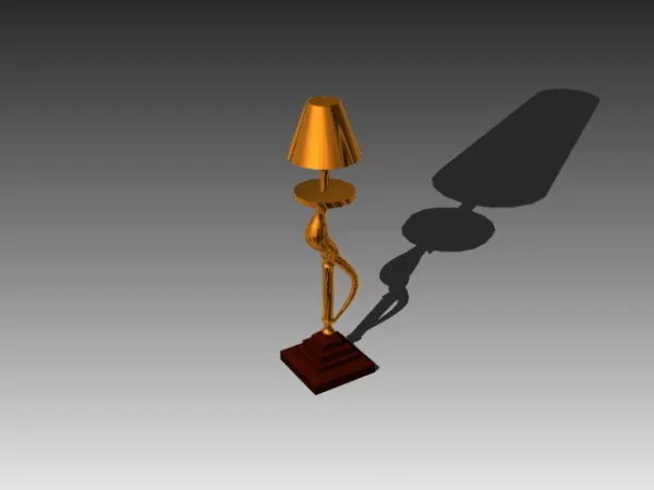 Vintage Brass Home Table Lamp 3d model Vintage Brass Home Table Lamp 3d model
