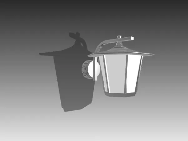 Outdoor Lantern Wall Lamp 3d model Outdoor Lantern Wall Lamp 3d model