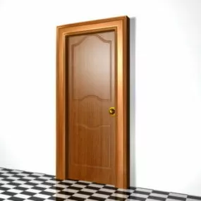 Interior Wood Door Furniture 3d model