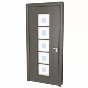 Glazed Interior Door Furniture 3d model