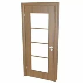 Glazed Internal Door Furniture 3d model