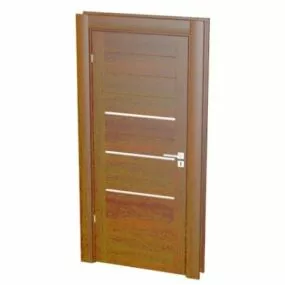 Interior Wood Home Door 3d model