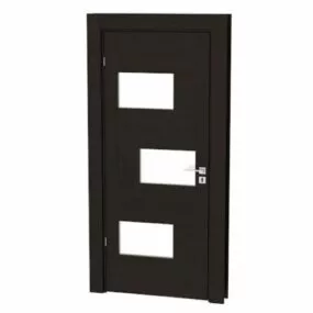 Glazed Style Home Interior Door 3d model