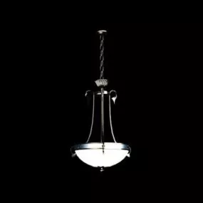 Vintage Home Bronze Chandelier 3d model