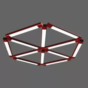 Home Ceiling Light Fluorescent Lamp 3d model