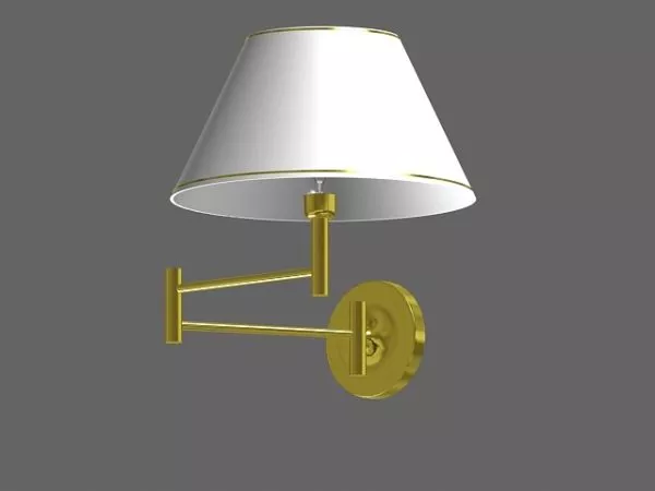 Brass Swing Arm Design Wall Lamp 3d model Brass Swing Arm Design Wall Lamp 3d model