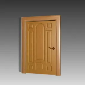 Entry Door Wooden Material 3d model