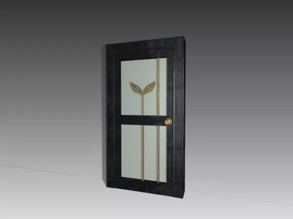 Glass Door Wood Frame Design 3d model Glass Door Wood Frame Design 3d model