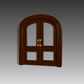 Double Curved Shape Entry Door 3d model